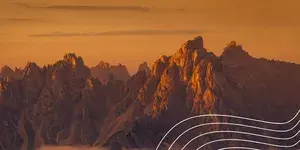 Photo of mountains during sunset