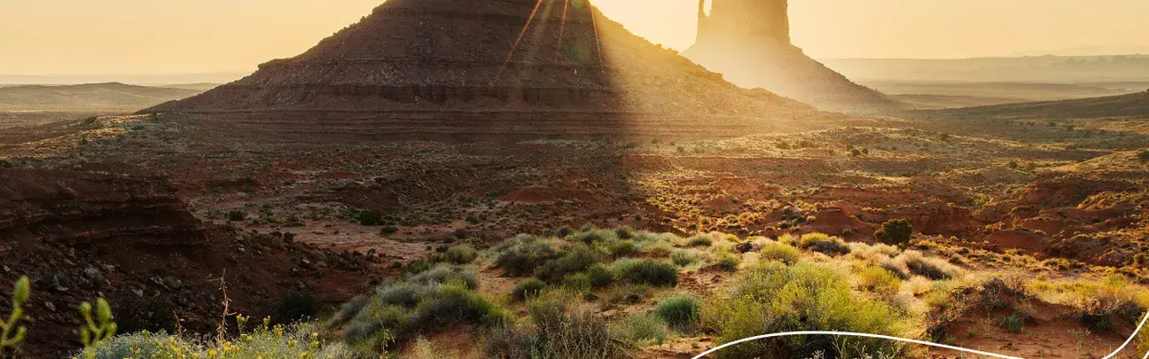Sunset on landscape