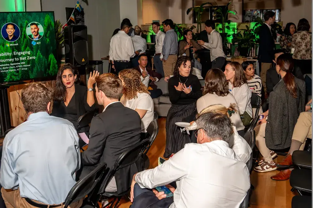 2024 Climate Week candid image of eventgoers