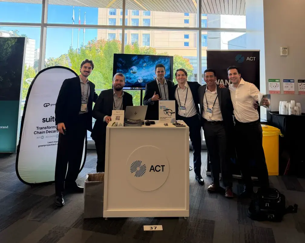 Green Project and ACT Group team at their booth during the VERGE Conference in San Jose, California