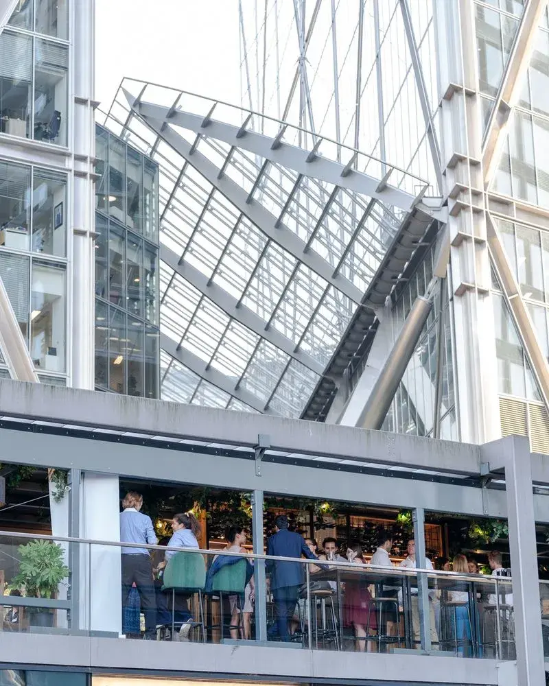 Rooftop venue hosting Green Project's happy hour networking event during London Climate Action Week