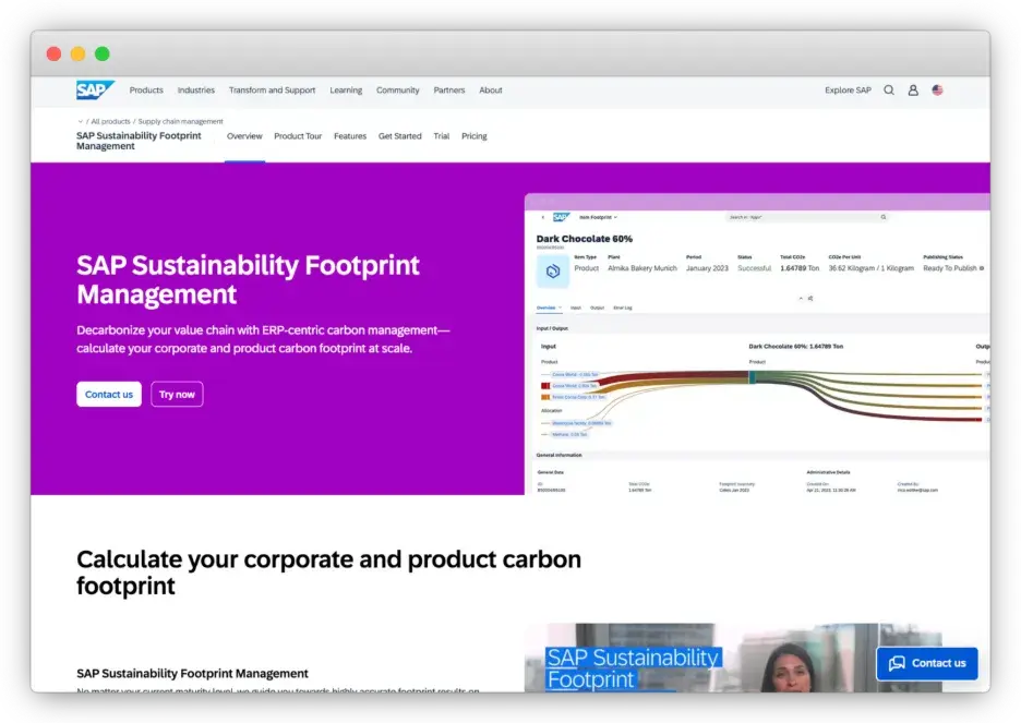 SAP Sust homepage